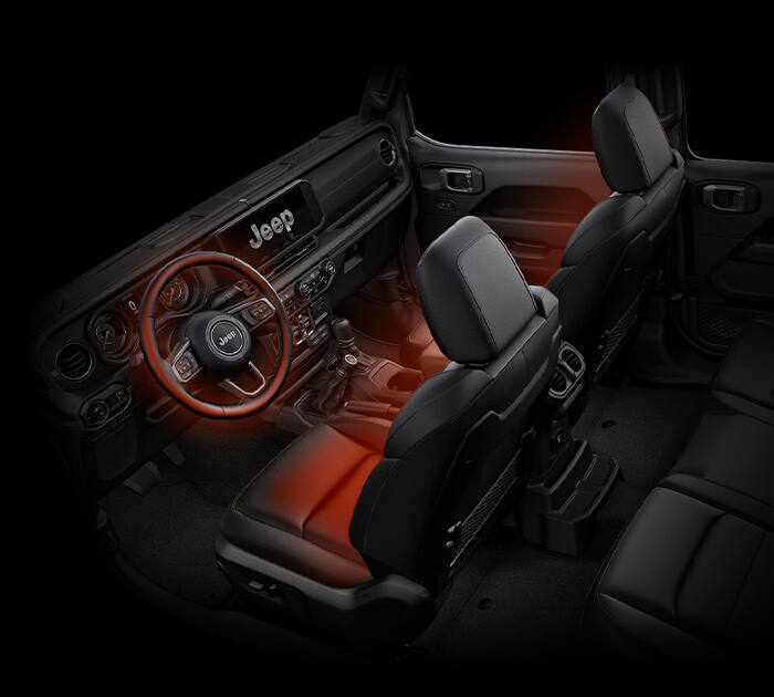 Jeep Wrangler, підігрівання керма й передніх сидінь