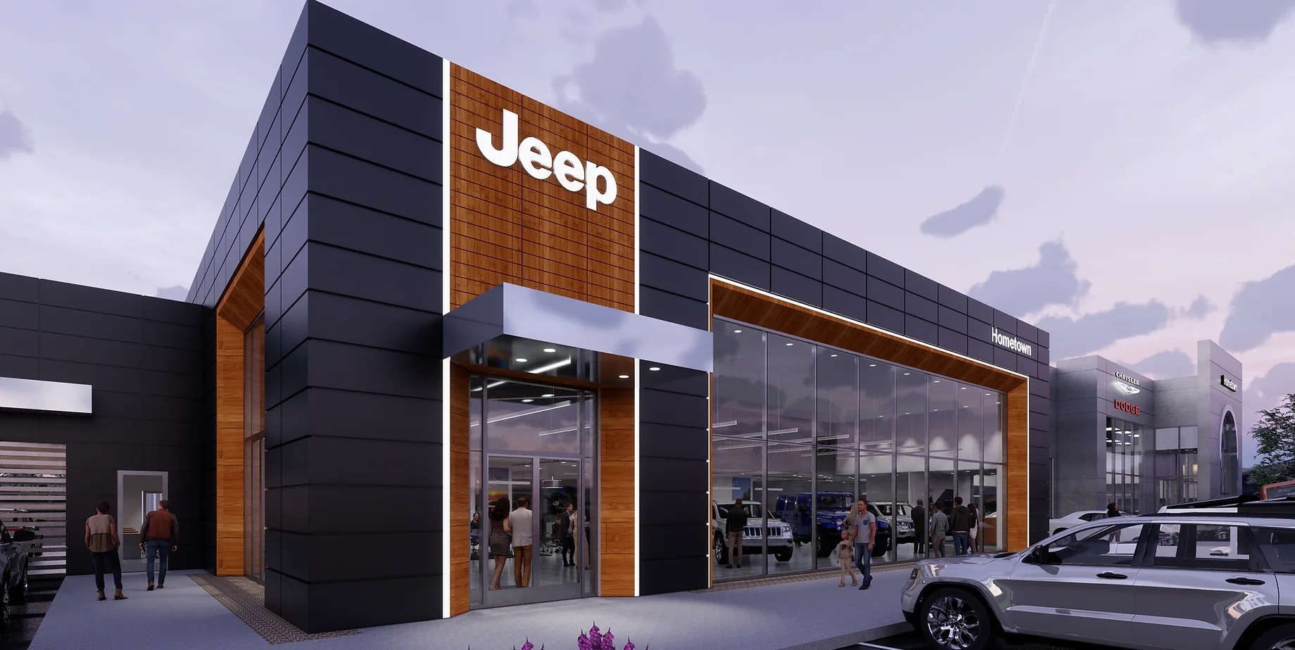 Вхід в автосалон Jeep