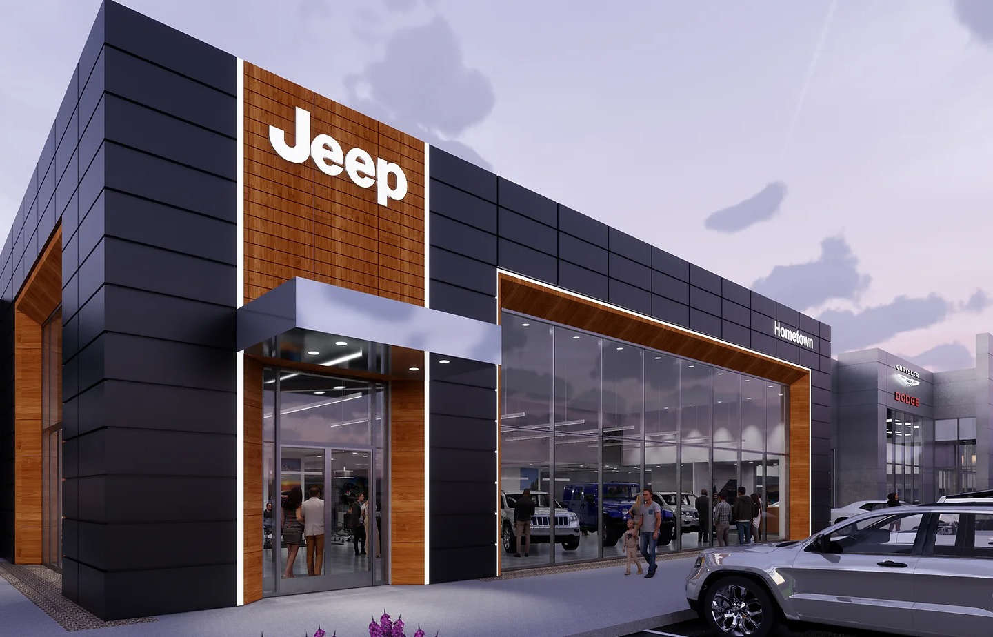 Вхід в автосалон Jeep