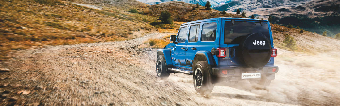 Jeep Wrangler, вигляд зверху вночі